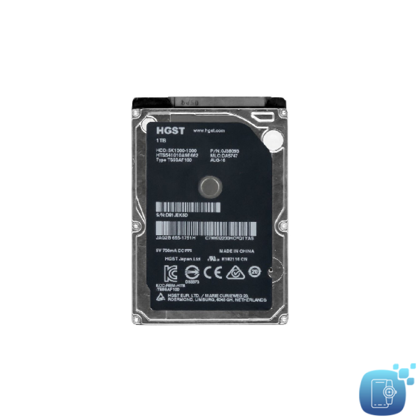 هارد لپ تاپی اچ جی اس تی(HGST)استوک با ظرفیت 1 ترابایت-سلامت100%|1tr-hgst-notebook